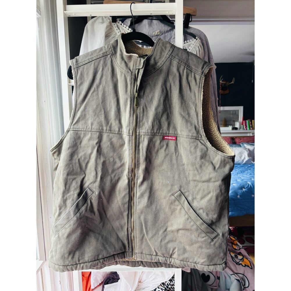 Wolverine sherpa lining‎ zip vest Size Men's Xl Workwear Warm